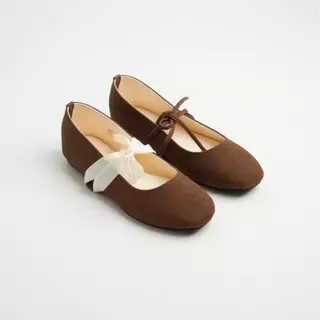 [โปรดอ่านคำแนะนำไซส์] Flynn- Ballet Flats Room Service Collection &removable straps รองเท้าคัทชู นุ่มฟู ถอดสายเปลี่ยนได้