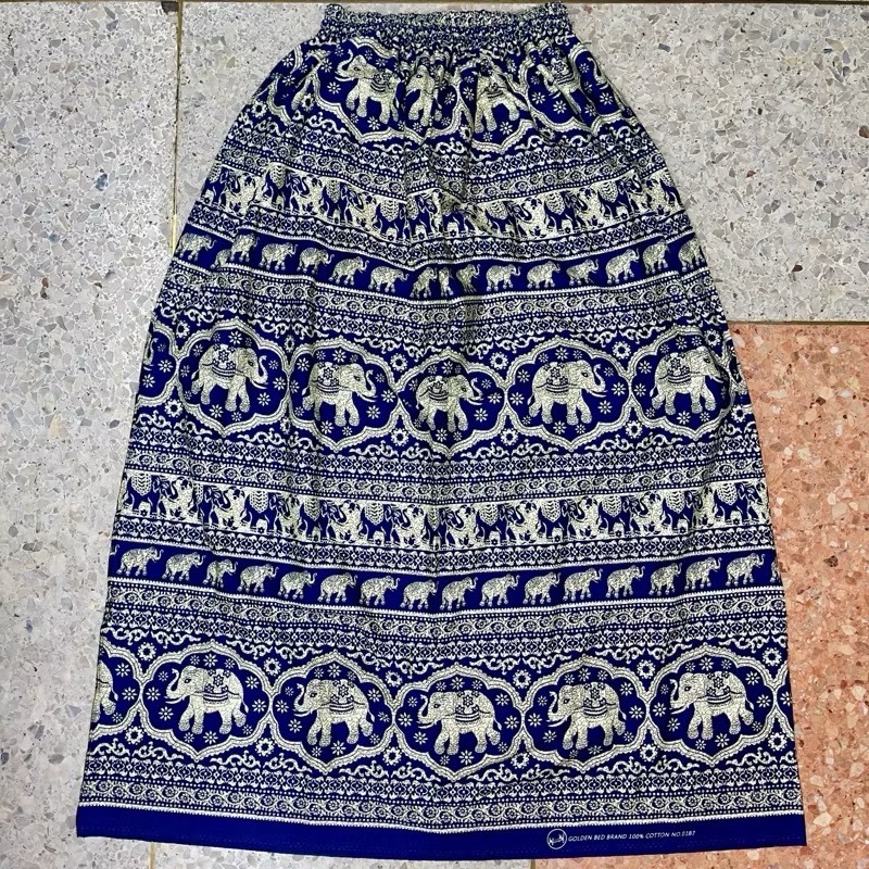 ผ้าถุงอาบน้ำเอวยางยืด ลายช้างแบบยาว - รูปที่ 7