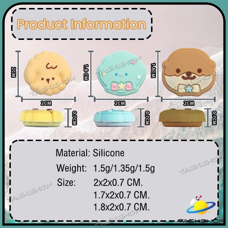 (1 ชิ้น)💥ใหม่ล่าสุด🔥🎮ปุ่มยาง / จุกยาง / ซิลิโคน ลาย Cartoon สุด Cute✨ สำหรับ Joy Con Nintendo Switch / OLED / Lite