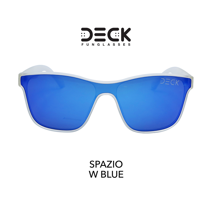 DECK แว่นตากันแดด รุ่น SPAZIO กรอบขาว สีเลนส์ Blue Reflex *ของแท้ ประกันศูนย์*