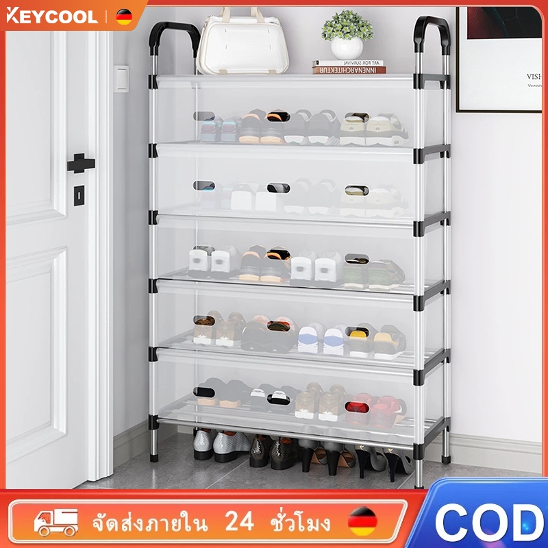 keycool ชั้นวางรองเท้ากันฝุ่น, ชั้นวางรองเท้าง่าย, ตู้รองเท้าอเนกประสงค์, ชั้นวางรองเท้า, อุปกรณ์จำนวนมากหลายชั้น