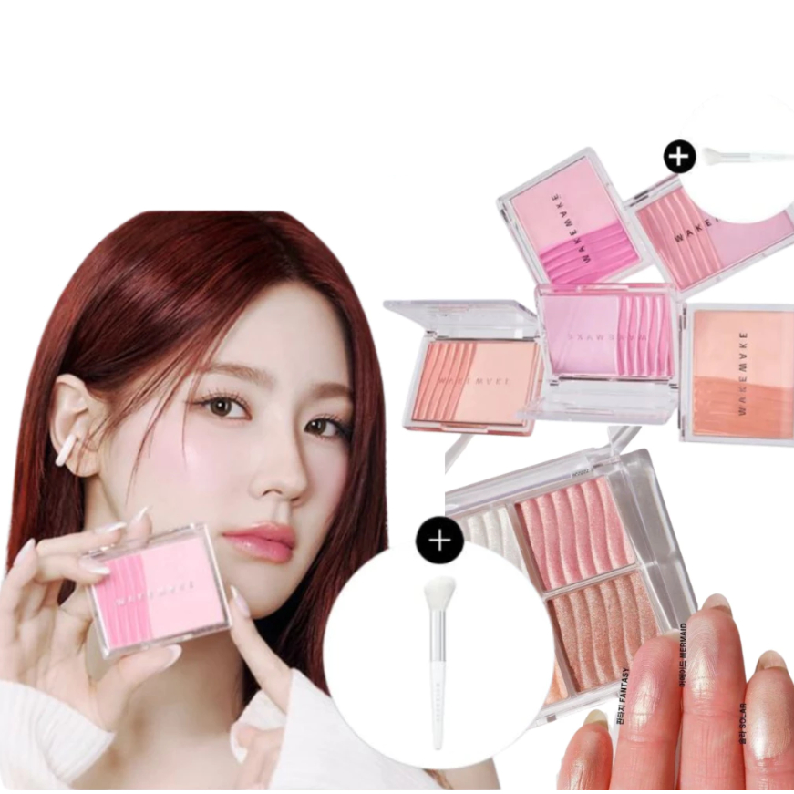 (💗แท้/พร้อมส่ง💗) Wakemake Glow Contouring Highlighter Palette