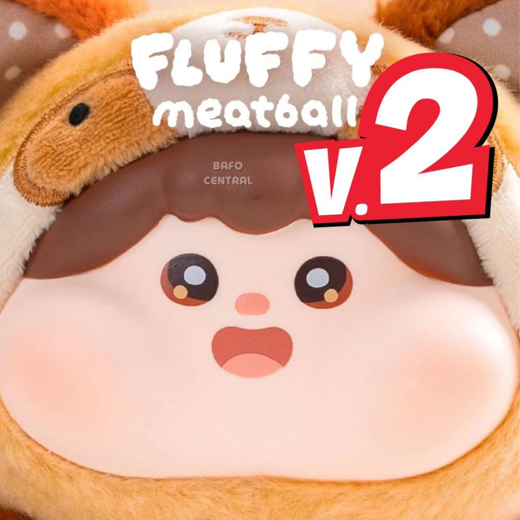 Live ** Fluffy Meatball V2 Plush Doll ตุ๊กตาพวงกุญแจ พร้อมส่ง