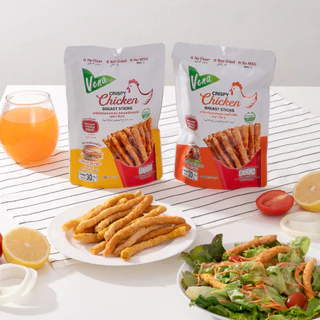 Vena Crispy Chicken Breast Sticks ขนาด 30 กรัม อกไก่แท่ง อบกรอบ 4 รสชาติ โปรตีนสูง มีฮาลาล วีนา