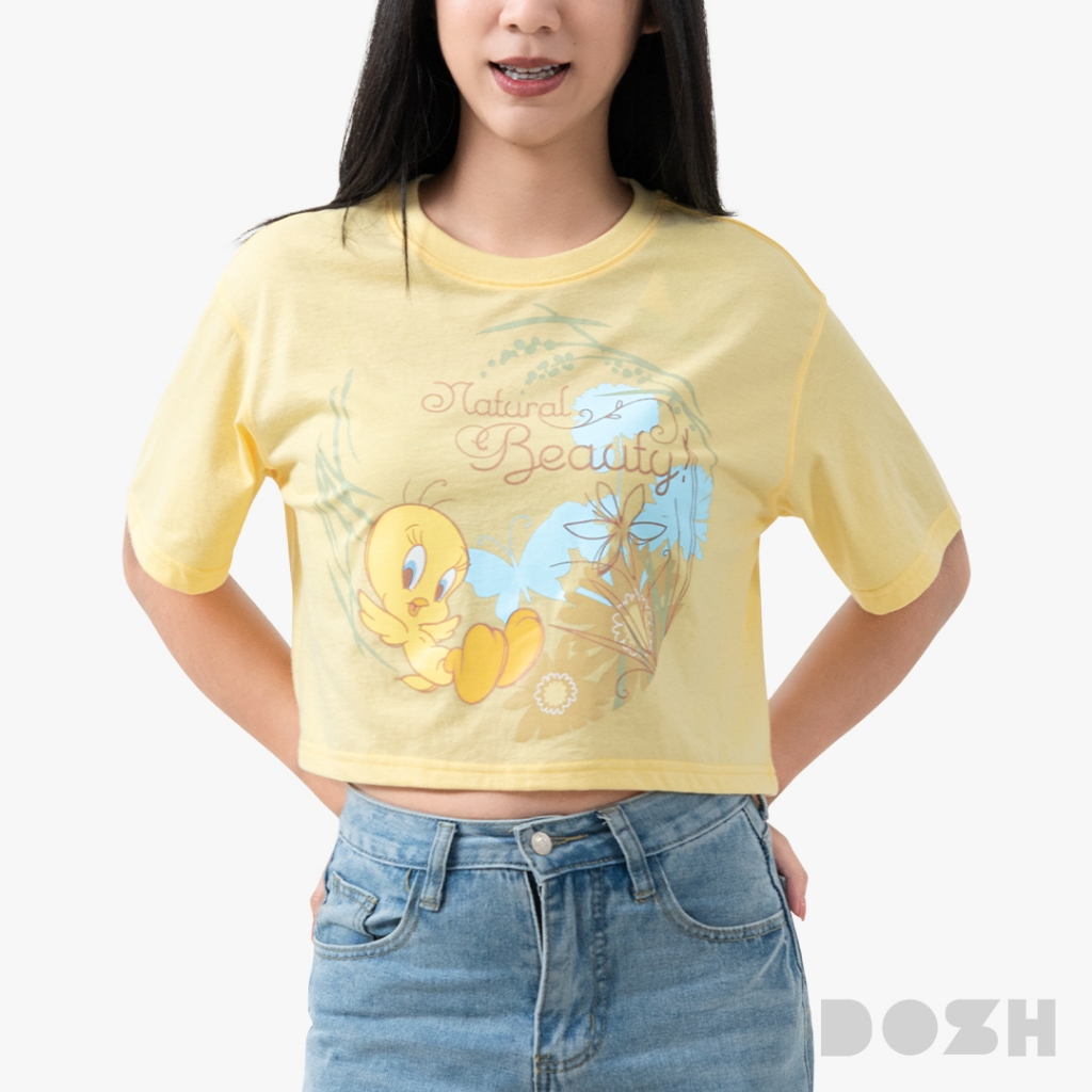DOSH-UT WOMEN'S CROPPED T-SHIRTS TWEETY เสื้อยืดครอปผู้หญิง LLTWT1001-YE