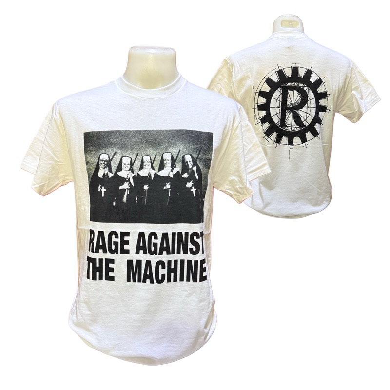 เสื้อวง RAGE AGAINST THE MACHINE-RATM T-SHIRT ลาย NUNS AND GUNS ลิขสิทธิ์ของแท้ EU