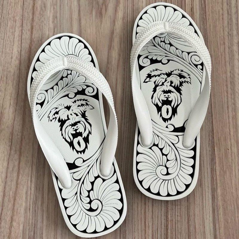 ลดล้างสต็อค!!รองเท้าแตะช้างดาวแท้แกะลาย[HANDMADE]