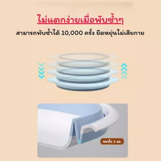 ส่งด่วน พร้อมส่งจากไทย กะละมังซิลิโคนอเนกประสงค์ กะละมังพับได้ สีสันสดใส