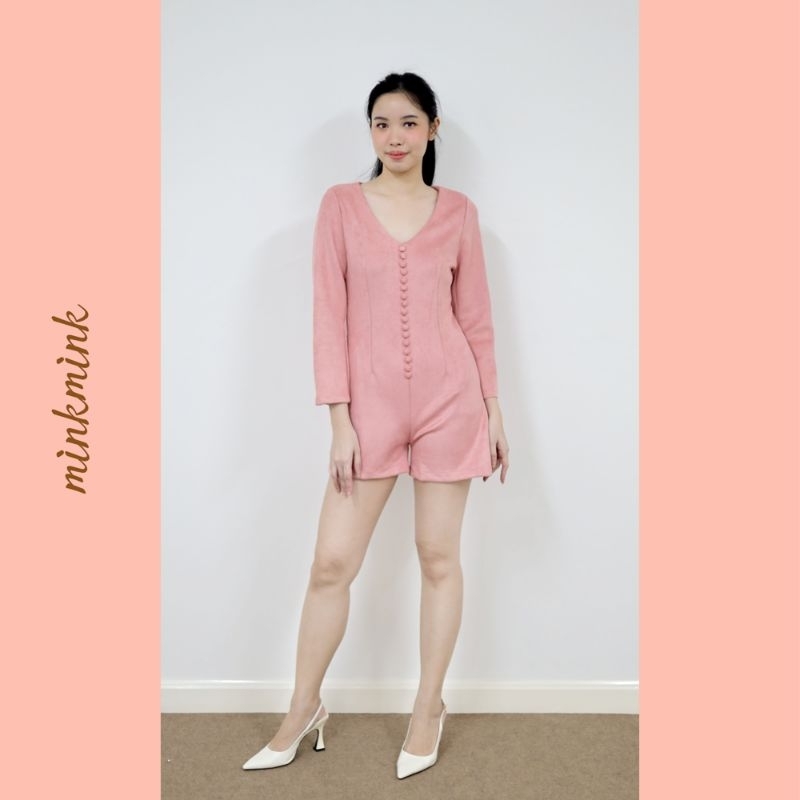 minkmink brand - CHARMING collection - B01 ชุดจั๊มสูทผู้หญิงขาสั้น