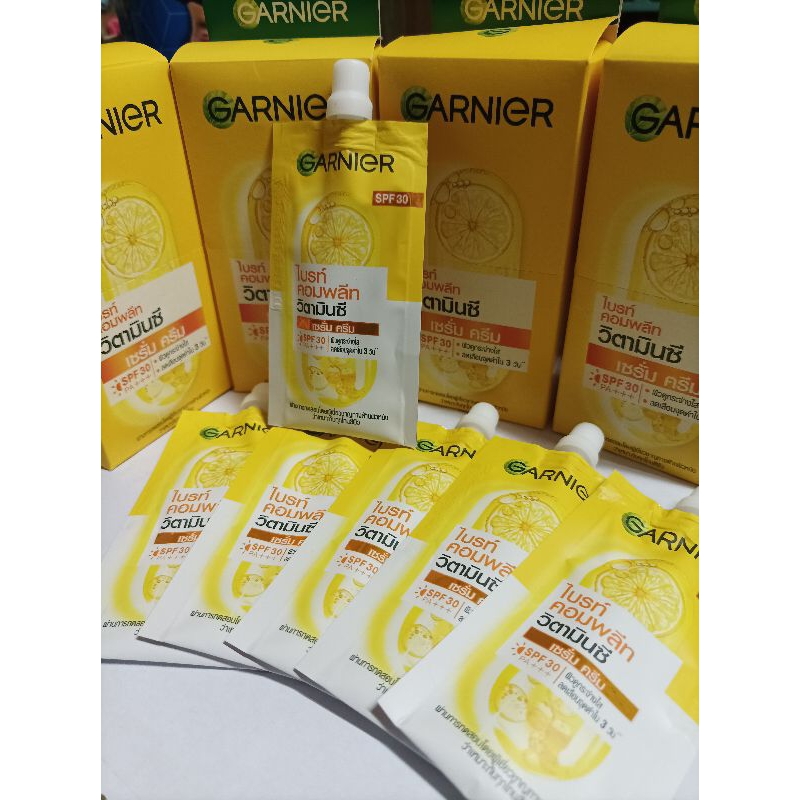 การ์นิเย่
ไบรท์ คอมพลีท เซรั่มครีม SPF 30 PA+++แพ็ค6ซอง