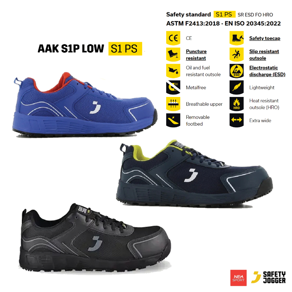 [ลด30% เก็บโค้ด 2509FASHDD] SAFETY JOGGER - AAK S1P LOW รองเท้าเซฟตี้ แผ่นใยกันท