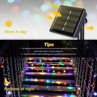 Ventas ไฟ LED สายไฟ Led 200 300 ดวง พลังงานแสงอาทิตย์ กันน้ํา 22 ม. 32 ม สําหรับตกแต่งสวน คริสต์มาส งานแต่งงาน พวงมาลัย