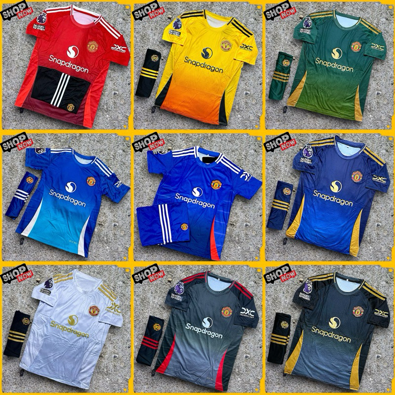 ชุดฟุตบอลผู้ชาย เสื้อกีฬา (แมนยู) ฤดูกาลใหม่ล่าสุด 2024/2025 มีเสื้อพร้อมกางเกง ใส่สบาย
