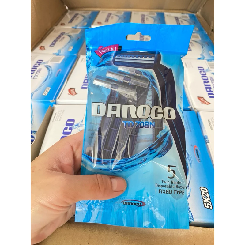 มีดโกน Daroco บรรจุแพคละ5 ด้าม
