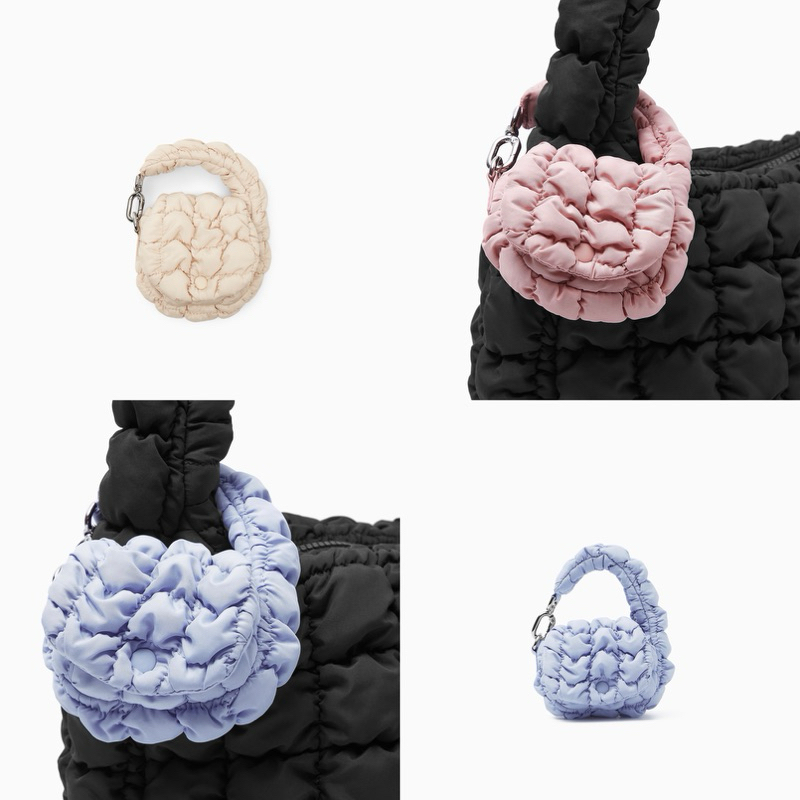 (พร้อมส่ง) COS quilted nano bag (Off-white / Pink / Blue ) (แท้100%)