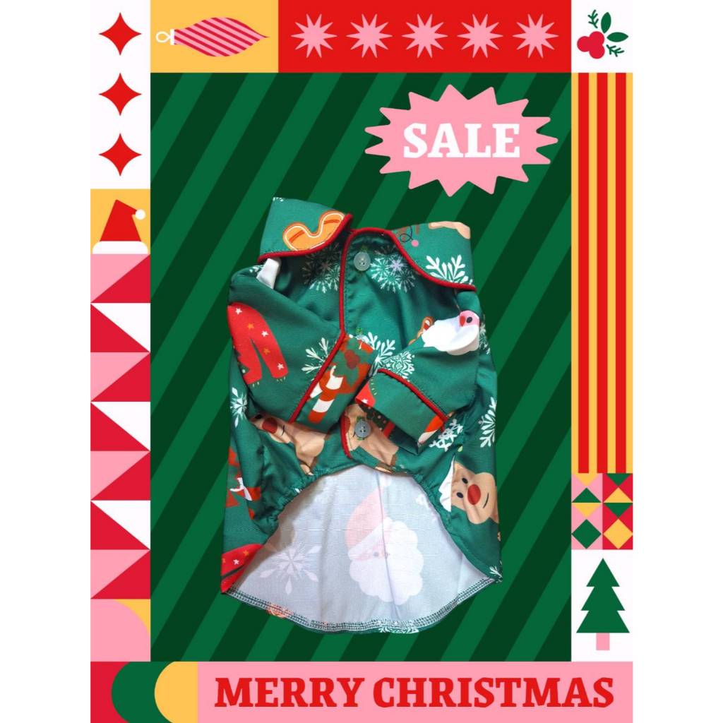 ชุดนอนหมาแมวChristmas