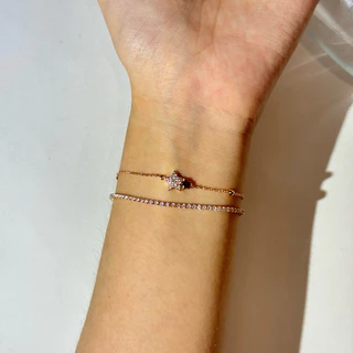 Trophies.co - Blink blink star bracelet 𝑻𝒓𝒐𝒑𝒉𝒊𝒆𝒔.𝒄𝒐 𝒔𝒊𝒈𝒏𝒂𝒕𝒖𝒓𝒆 กำไลสร้อยข้อมือดาว 2 เลเยอร์