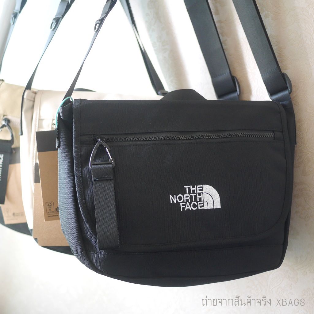 TNF Messenger bag ไซส์ใหญ่ ใส่ไอแพดได้ บุหนา ปักโลโก้ สายหนา ปรับสายยาว
