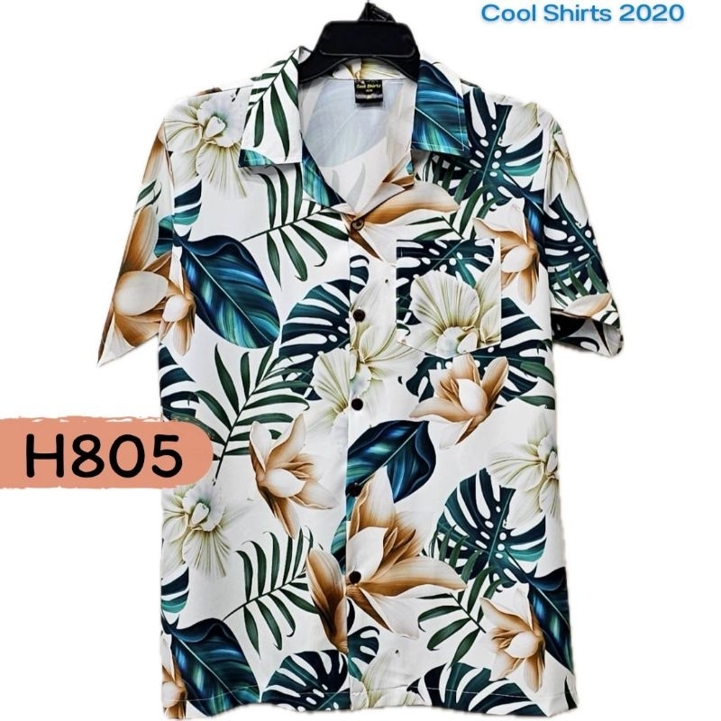 เสื้อฮาวาย ผ้าไหมอิตาลี มอนสเตอร่า H805