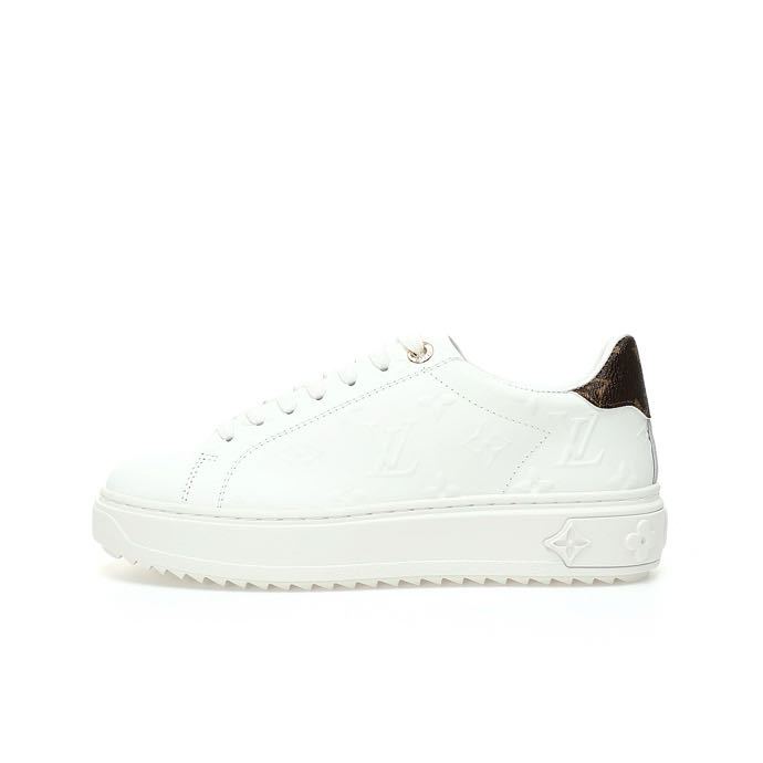 Louis Vuitton Time Out Low Sneaker Muffin Serrated แต่เพียงผู้เดียวรองเท้าผ้าใบลำลอง 1AAP6J
