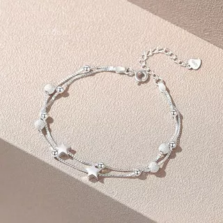 ESCOBAL กําไลเงิน Star Story สร้อยข้อมือเงินแท้ กําไรเงิน กําไลข้อมือผู้หญิง ข้อมือเงิน วาเลนไทน์