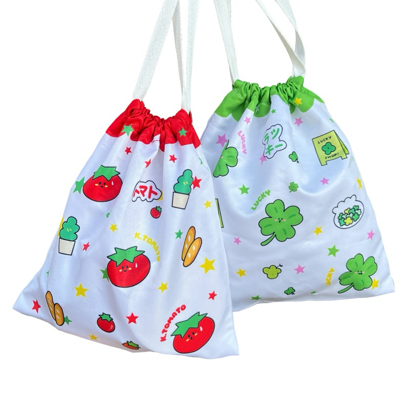 กระเป๋าหูรูด น้ำกลิ้งได้!! drawstring bag กระเป๋าใส่ของอเนกประสงค์