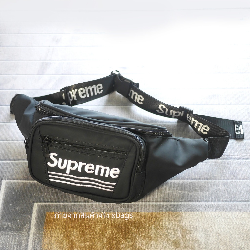 SP15152 waistpouch คาดเอว/คาดอก หนังด้าน กันน้ำ ปักโลโก้ด้านหน้าใหญ่ๆ สายทอโลโก้ ราคา ถูกที่สุด ดีลบีเคเค แกลเลอรีภาพที่ 4