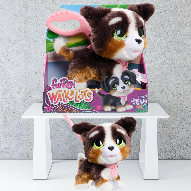 FurReal Walk-A-Lots Bernedoodle - 8 Inch Interactive Plush Toy with Sounds, Faux Fur, Toys for Kids 