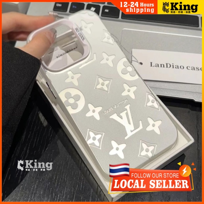 เคสโทรศัพท์ ไอโฟน 11 13 แฟชั่นแบรนด์ดอกไม้จับคู่สําหรับ For IPhone 11 12 13 14 15 Pro Max XR X XS Max 7 8 14 Plus SE เคส