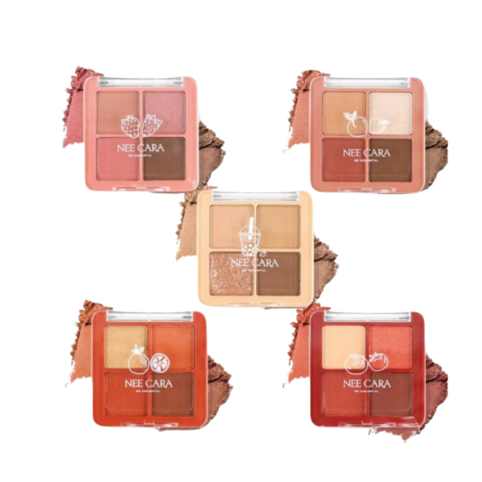 (1 ชิ้น) N319 NEE CARA โฟว์เฉด อายแชโดว์ พาเลท มินิ