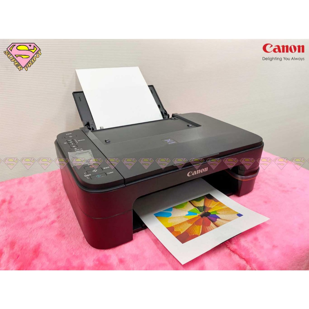 CANON E3370 เครื่องพร้อมแทงค์ หัวพิมพ์มือ1 - พิมพ์, สแกน, ถ่ายเอกสาร, WiFiโดยตรง