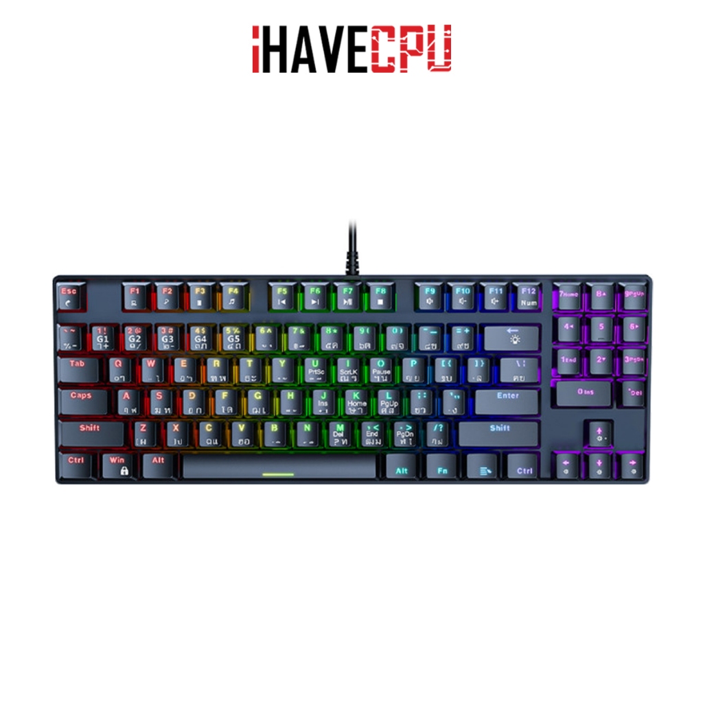 iHAVECPU KEYBOARD (คีย์บอร์ด) ONIKUMA HARU LITE (BLACK) (EN/TH)