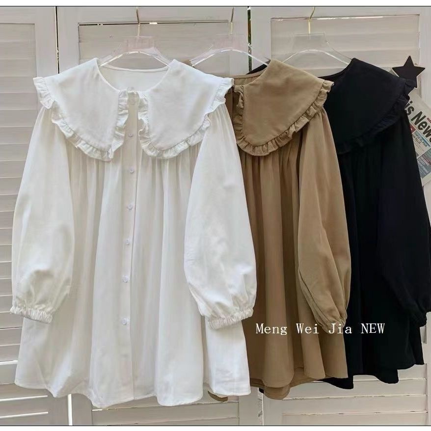 เสื้อแจ็กเก็ตแขนยาว คอตุ๊กตา ขนาดใหญ่ เข้ากับทุกการแต่งกาย แฟชั่นฤดูหนาว