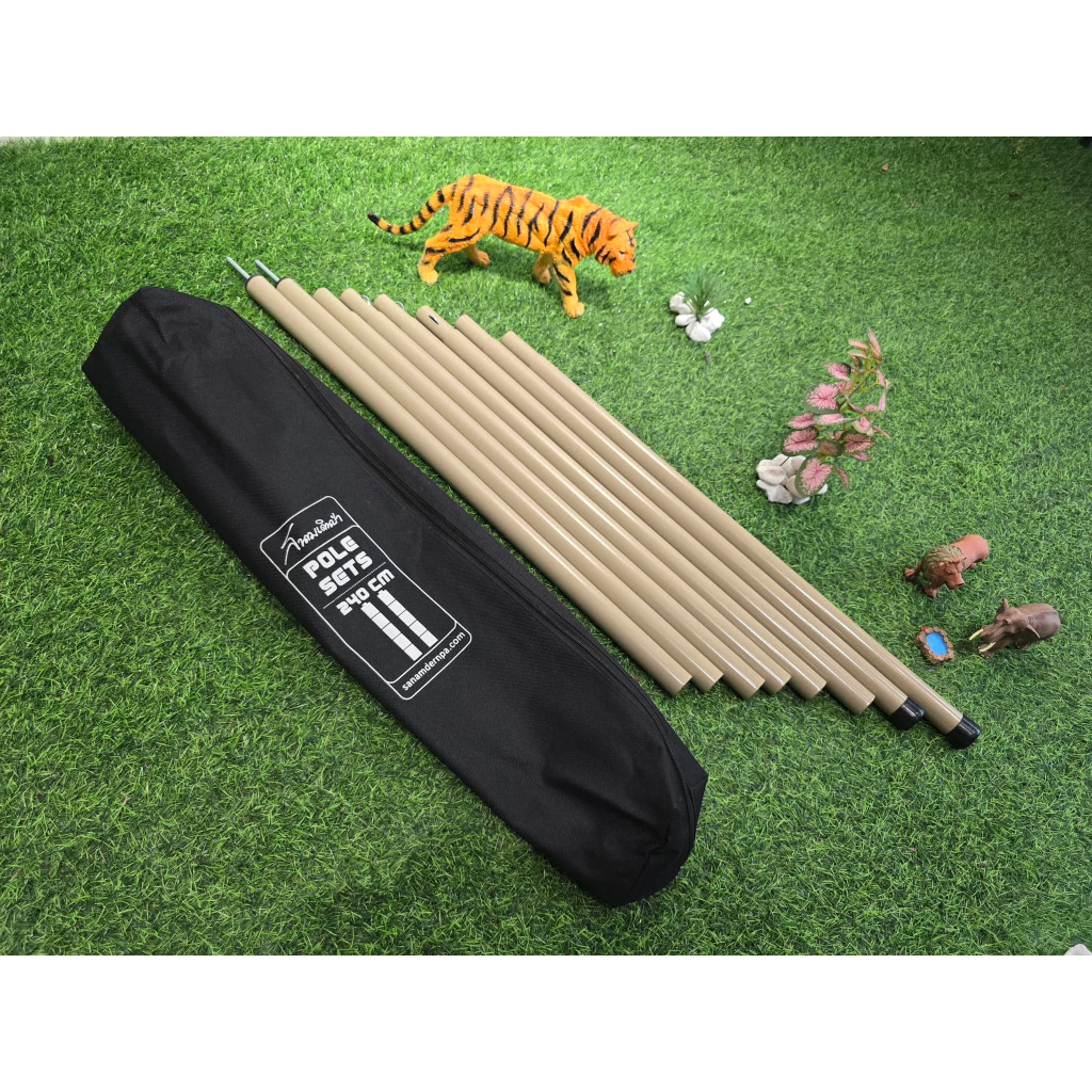เสาทาร์ป Jeep Camping เหล็ก 25 mm ยาว 240 cm พร้อมถุงเก็บ thumbnail 3