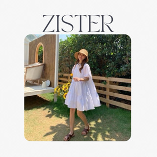 ZV0093 Sweet whitie dress ชุดเดรสคอปกทรงโอเวอร์ไซต์ อก 50 นิ…