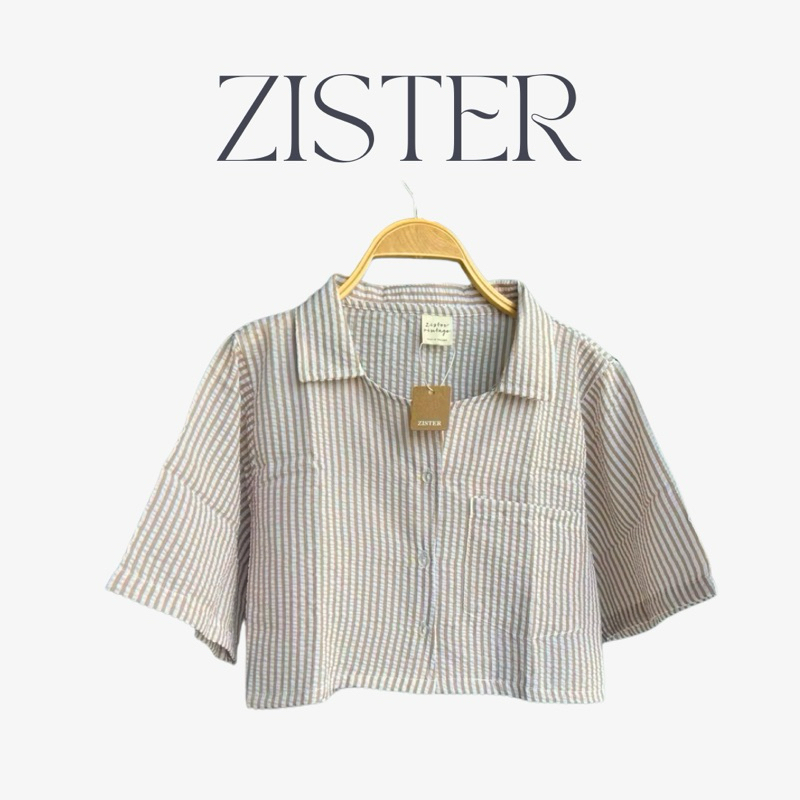 ZISTER | ZV137LN Miku crop เสื้อเชิ้ตทรงครอป