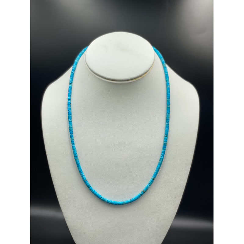 1 pc natural turquoise beads handmade necklace 🩵🩵