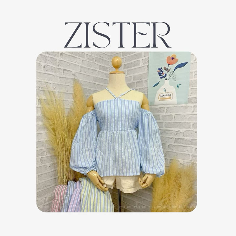 ZISTER | ZV141L Marie cross เสื้อปาดไหล่มีเชือกคล้องคอ