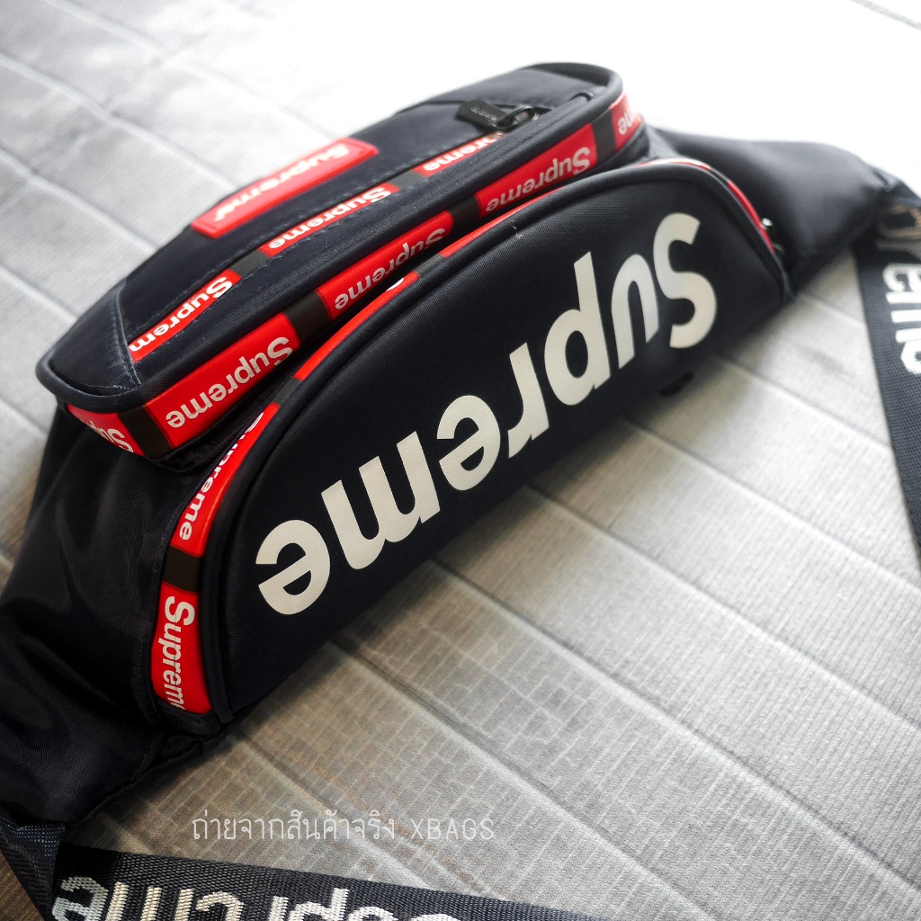 SUP waistpouch คาดเอว/คาดอก ซิปหุ้มกันน้ำสกรีนลาย ผ้าด้าน ผ้าร่ม สายทอโลโก้