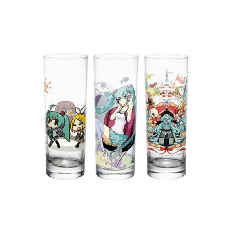 แก้ว ฮัตสึเนะ มิกุ[Happy Kuji Hatsune Miku FamilyMart Uniforms E Prize Gin Glass]