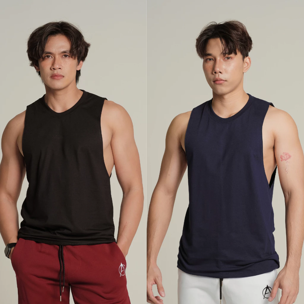 OLIVER MUSCLE เสื้อแขนกุดผู้ชาย ไม่หดไม่ย้วย ใส่วิ่งออกกำลังกาย แบรนด์คนไทย