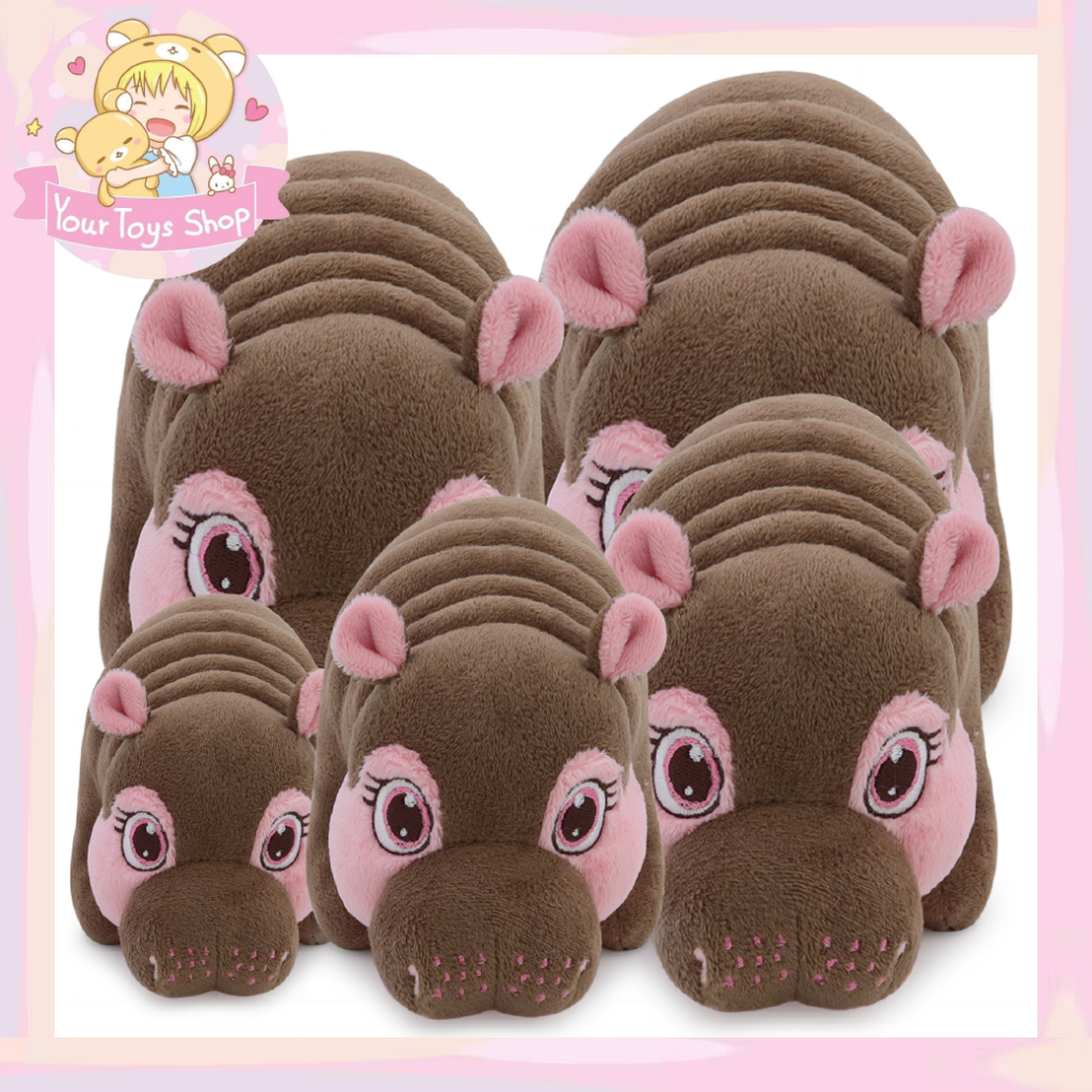 Oceantoy ลิขสิทธิ์แท้  ตุ๊กตา Hippokun v.1 ตุ๊กตาฮิปโป ขนาด 8นิ้ว -16นิ้ว (ตุ๊กตา Hippokun )