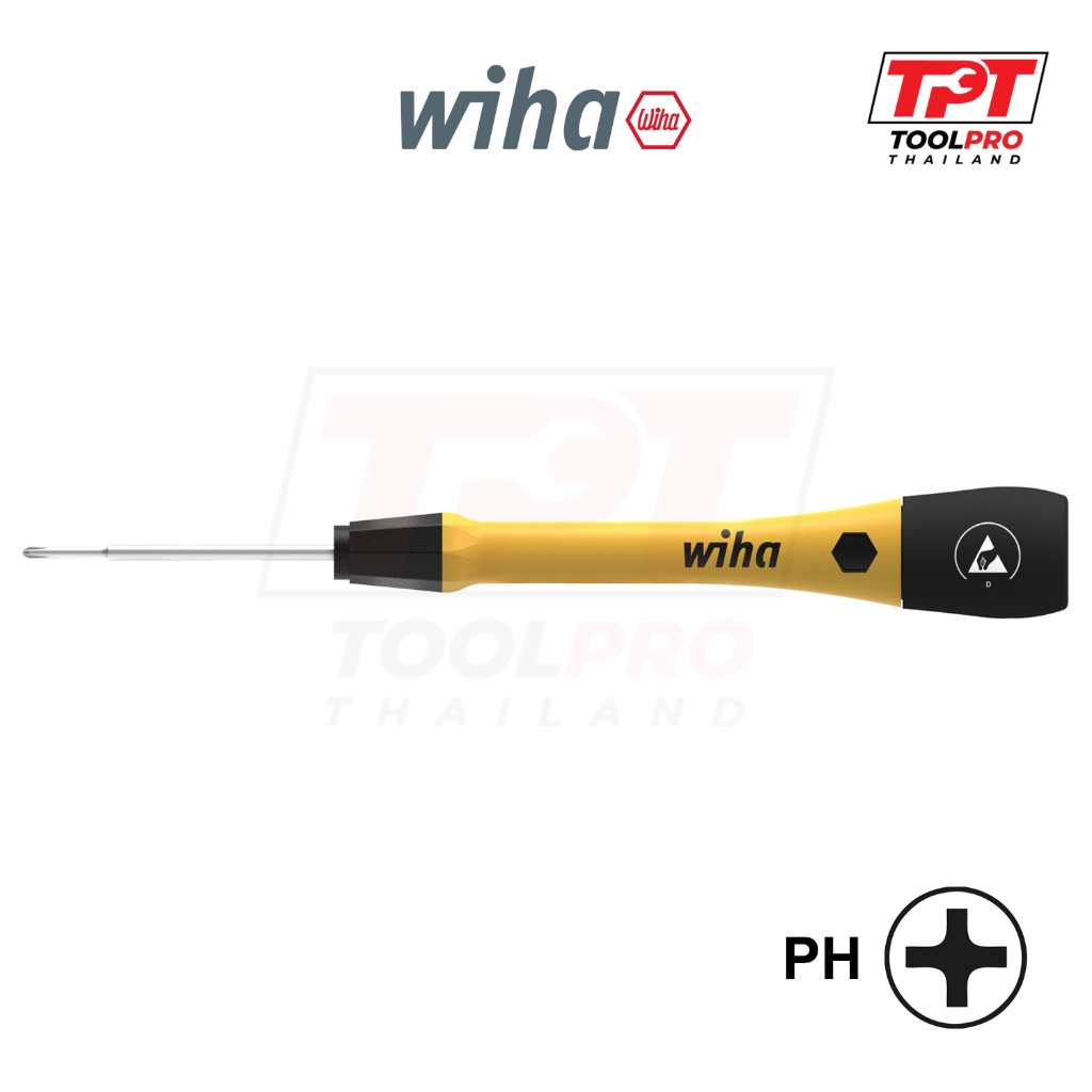 Wiha ไขควงไมโคร 271P ESD Safe PicoFinish Precision Screwdriver (PH0, PH00, PH000)