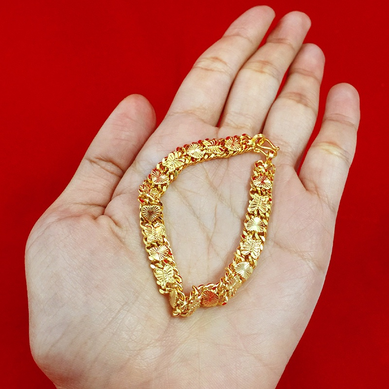 สร้อยข้อมือทองแพร คละแบบ ความยาว 6.5 นิ้ว งานแฟชั่น ชุบทอง ใส่ได้ทุกโอกาส รูปถ่ายจากสินค้าจริง พร้อมส่ง