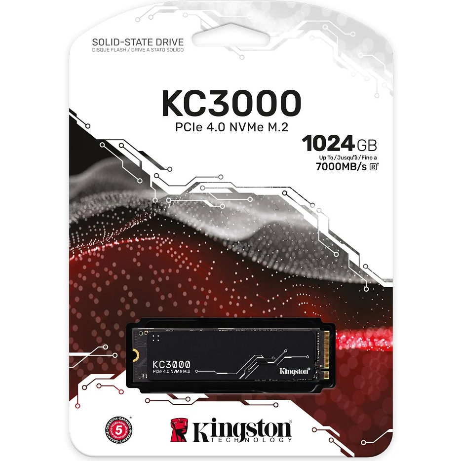 512 GB / 1TB SSD (เอสเอสดี) KINGSTON KC3000 - PCIe 4/NVMe M.2 2280 (SKC3000S/512G) (SKC3000S/1024G)