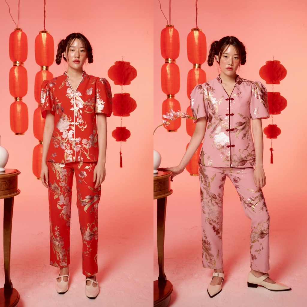 DEARDARLING ANGBAO PANTS กางเกงขายาวผ้าปริ้นต์ตรุษจีนราคาเฉพาะกางเกง สินค้าพร้อมส่ง 24-25 ม.ค.68