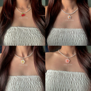 สร้อยคอลูกปัด สร้อยคอแฮนด์เมด ใส่ไปทะเล 🍒🌸🐚