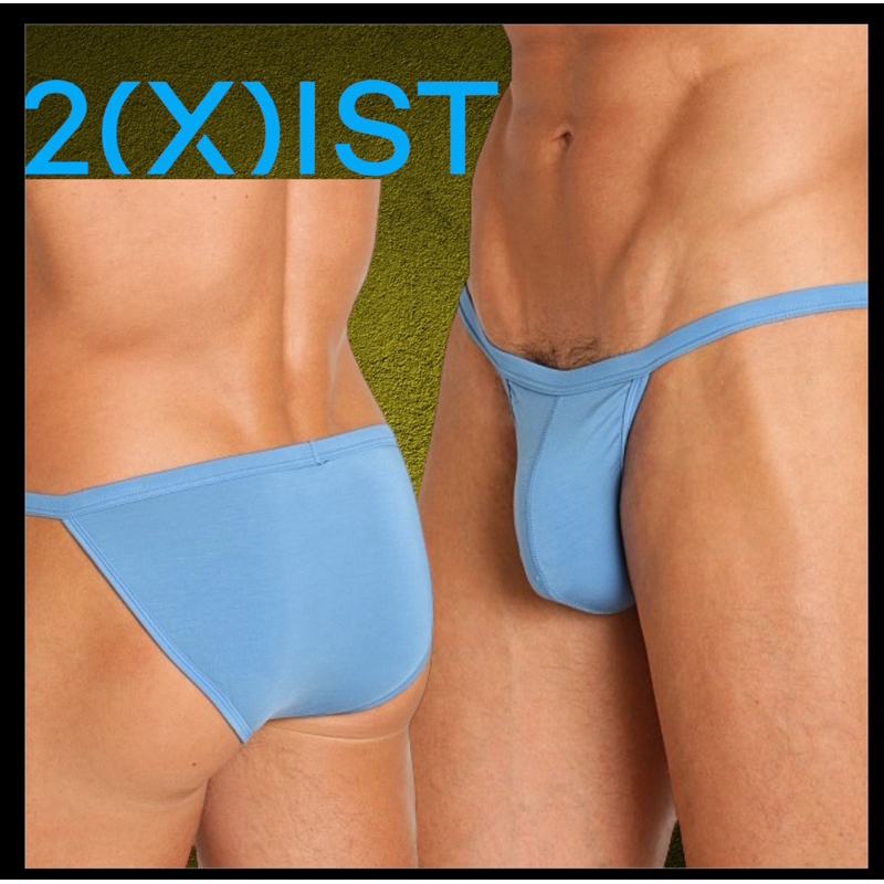 กางเกงในชาย 2(x)ist Tanga ผ้า โมดาล สีฟ้า size L,XL