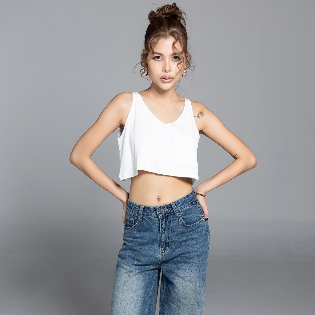 B&B CLOTHING - Ballet Crop เสื้อครอปแขนกุด