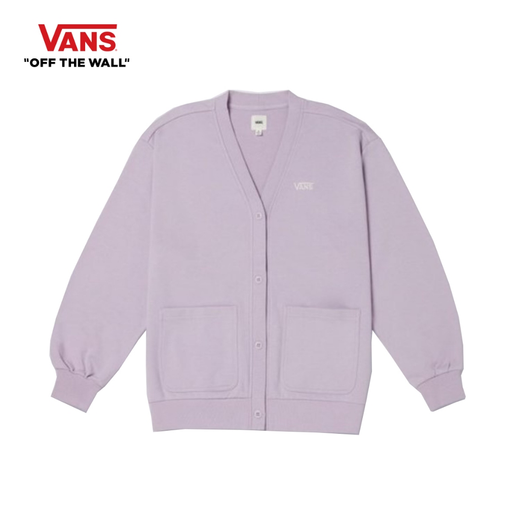 VANS FLEECE CARDIGAN - LAVENDER FROST เสื้อ เสื้อแขนยาว เสื้อกันหนาว ผู้ชาย ผู้หญิง